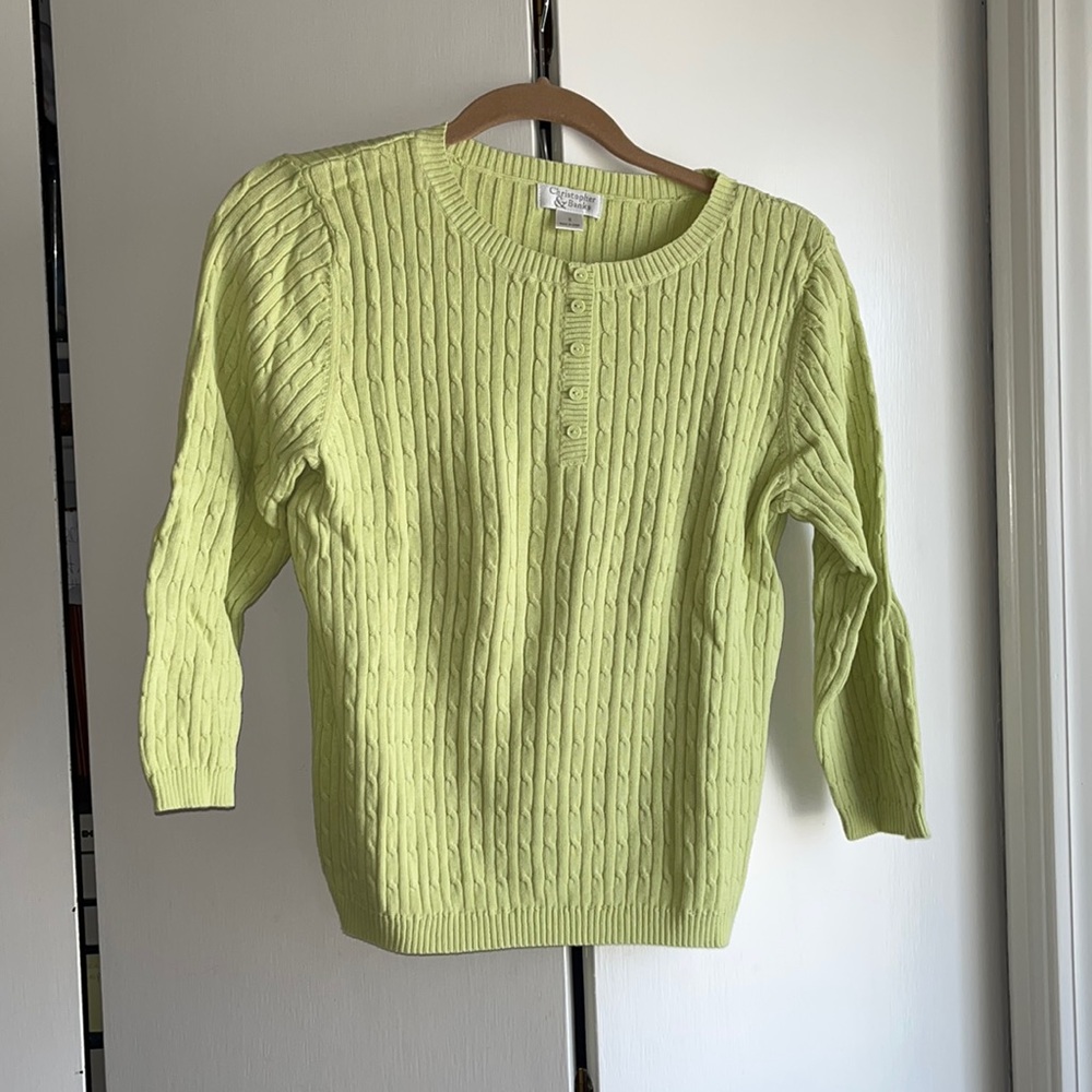 Christopher & Banks chorded faux button sweater